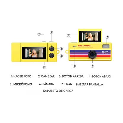 Cámara Llavero Vintage Recargable